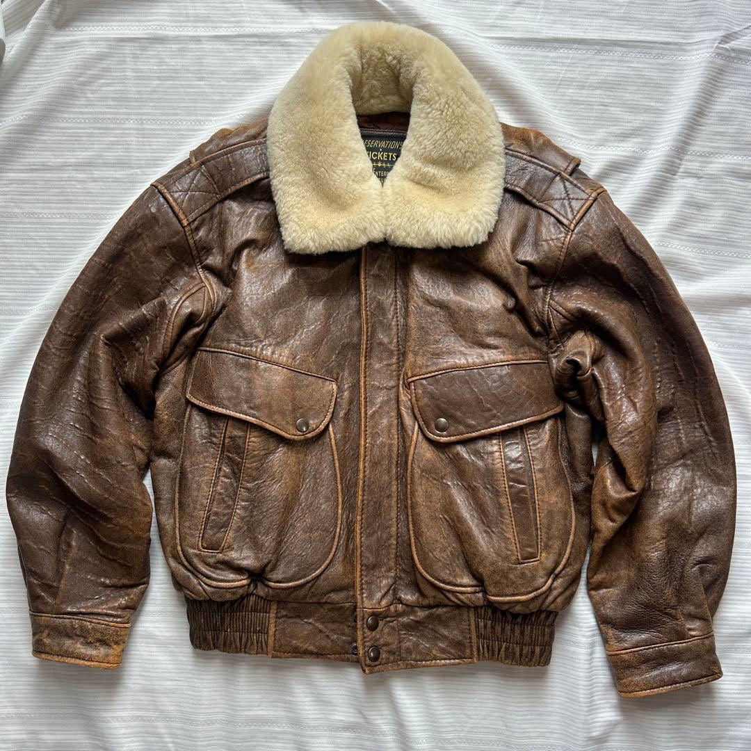 90's A-2 フライトジャケット レザージャケット size M 羊革 - メルカリ