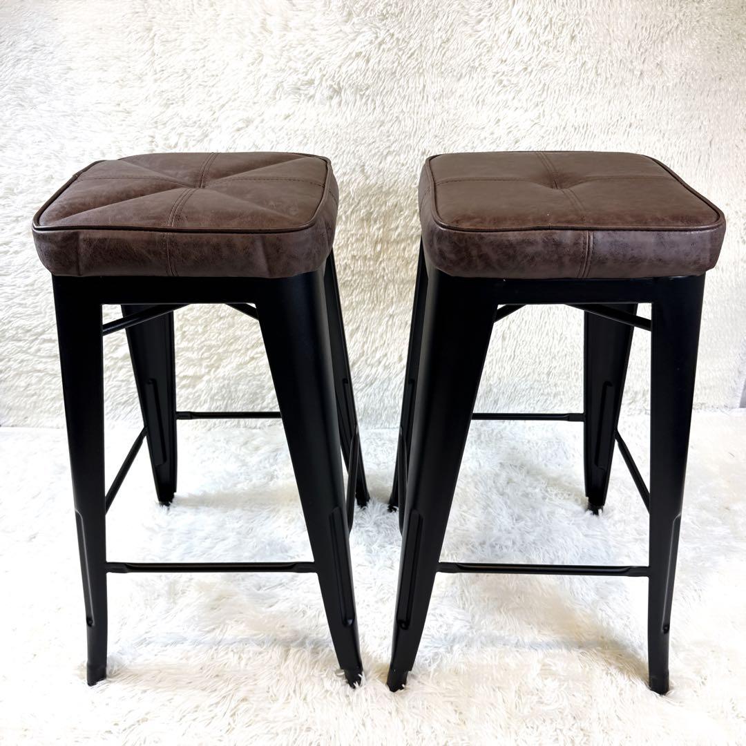 東谷　ハイスツール 椅子　スタッキング可 積み重ね　モダン おしゃれ　２脚セット