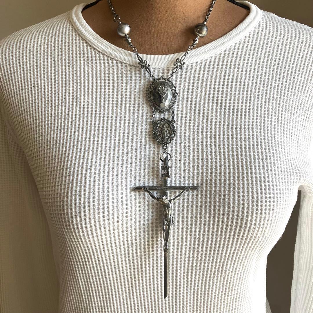 1点物！】ジャンポールゴルチエ ネックレス 磔刑 JPG ロゴストーン