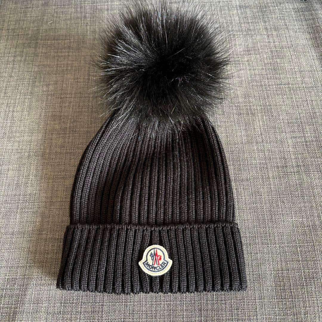 MONCLER モンクレール キッズ ロゴぽんぽんニット帽