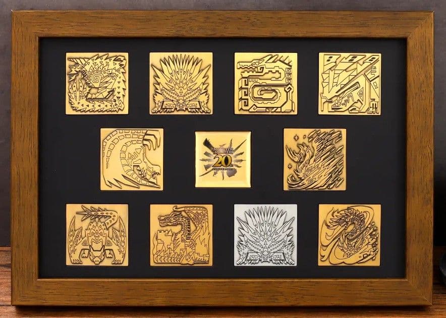 モンスターハンター 「大狩猟展」 額装ピンズセット イーカプコン |モンスターハンター20周年-大狩猟展- 額装ピンズセット