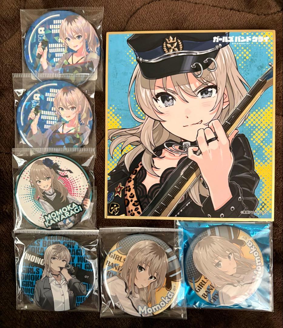 HMV限定　ガールズバンドクライ 爆ぜて咲く　ミニ色紙 河原木桃香 缶バッジ ONKYO DIRECT｜「ガールズバンドクライ」 描き下ろしイラスト 缶バッジ