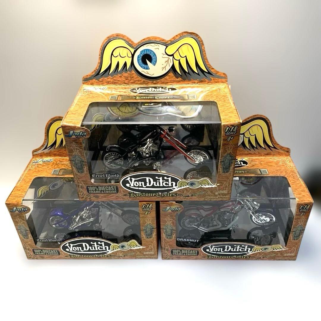 【希少】Jada Toys Von Dutch 1/18 カスタムサイクル Jada Toys DRAGNUT MOTORCYCLE VON DUTCH 1:18 RED | eBay