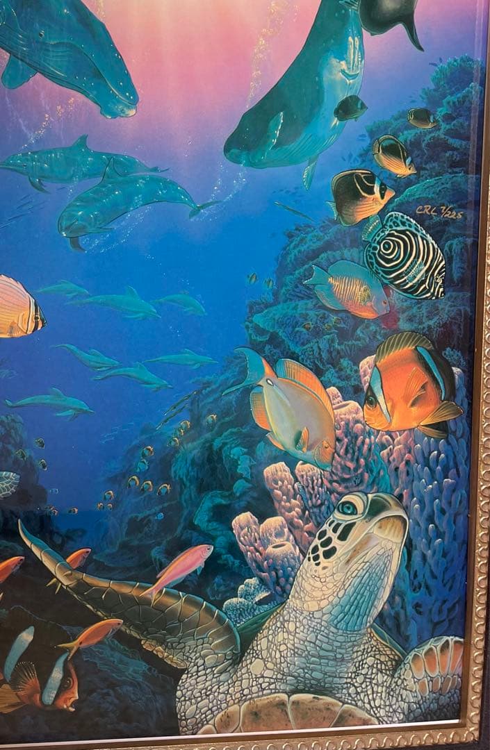 あの頃欲しかった!世界限定225ラッセン】Lassenサイン入りキャンバス