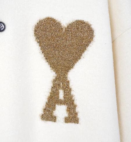 美品 AMI PARIS ニットセーター ホワイト ポロニット M - メルカリ