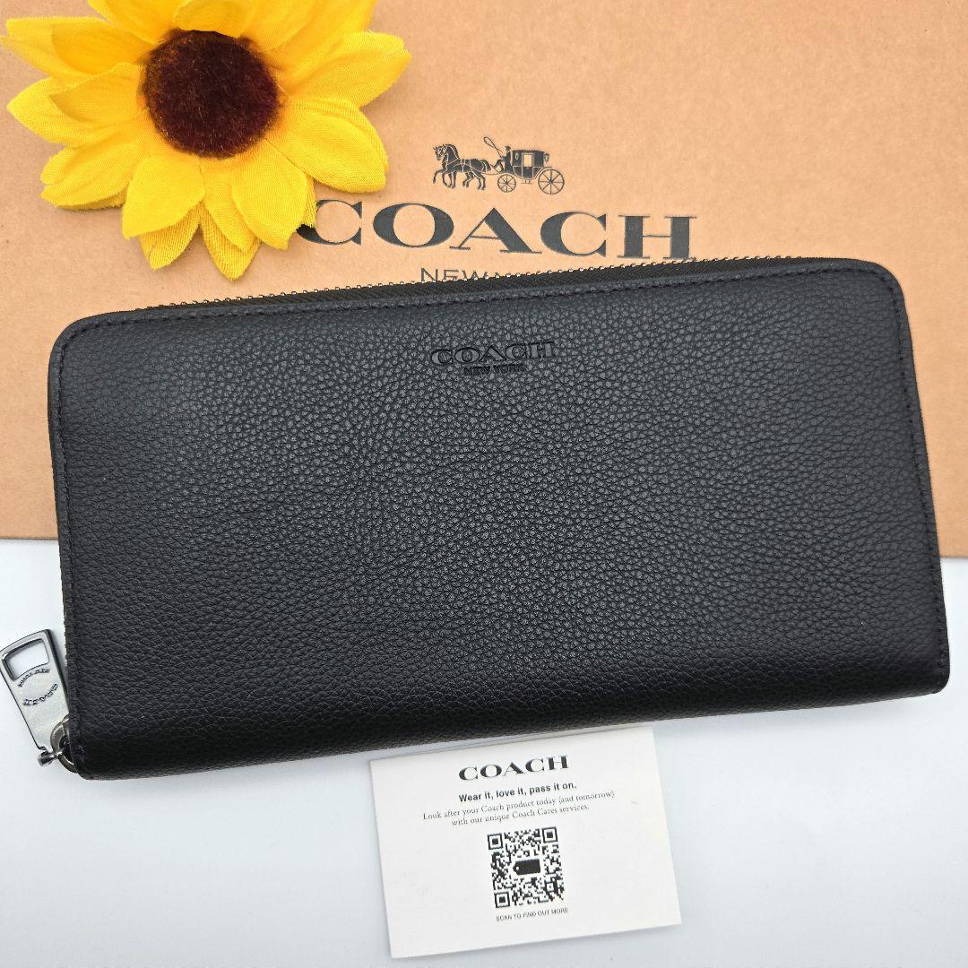 COACH 長財布 新品 ブラック 最新作 限定品 お札入れ 小銭入れ