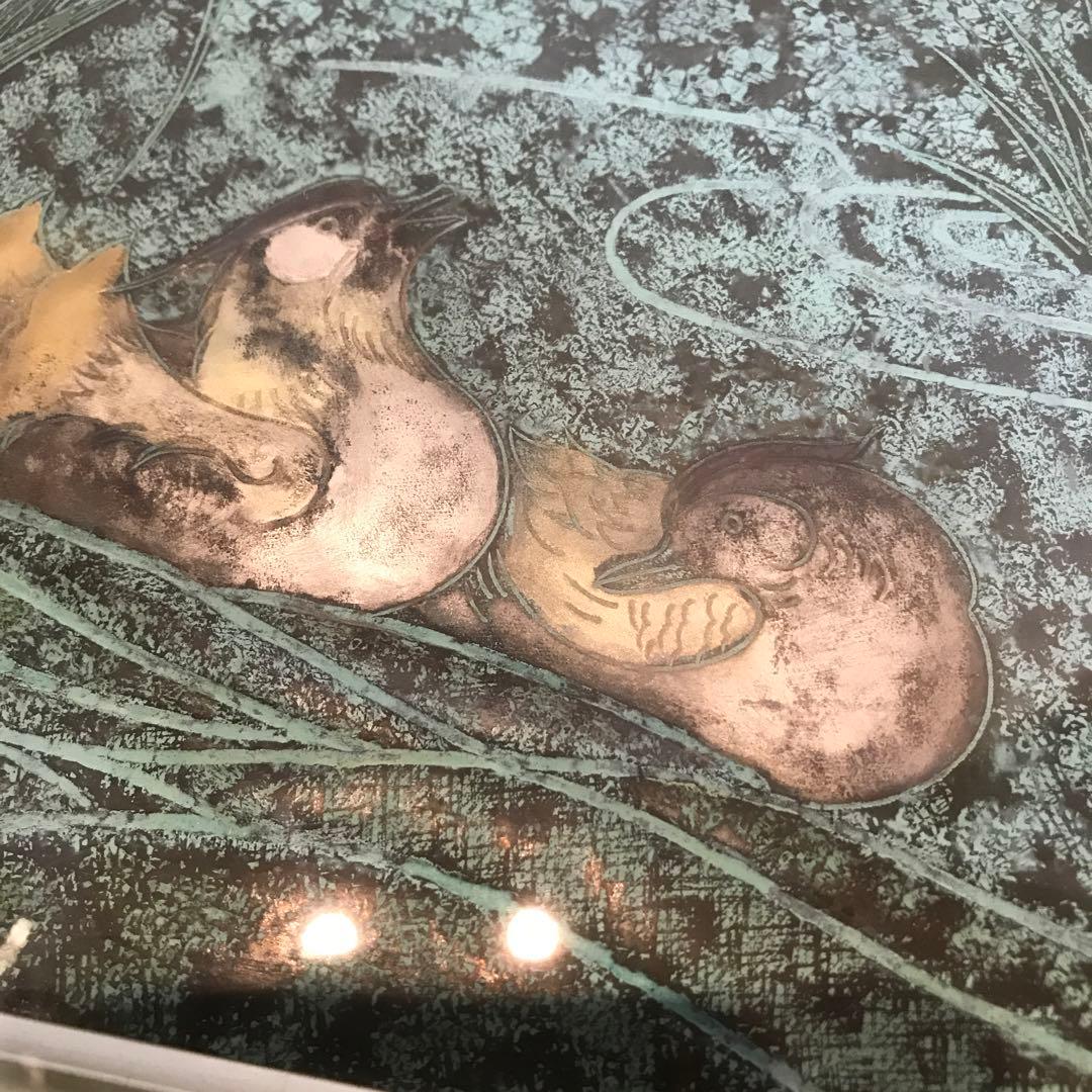 美品常雄額入り絵画水鳥落ち着いた色合いが素敵な表現が丁寧で奥深い壁掛