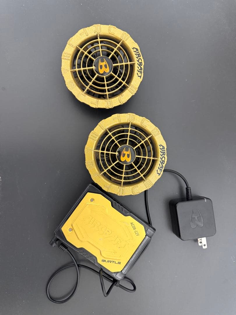 バートル　バッテリー　ファンセット AC08 ゴールド　充電器　22v 24v BUTLE AIR CRAFT AC08（バッテリーセット）｜空調服・EFウェア専門店