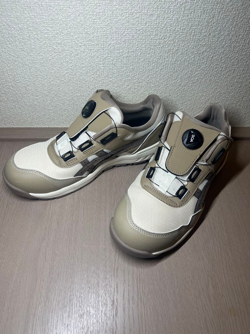 新品 限定色 アシックス 安全靴 ベージュ/ホワイト 26.0