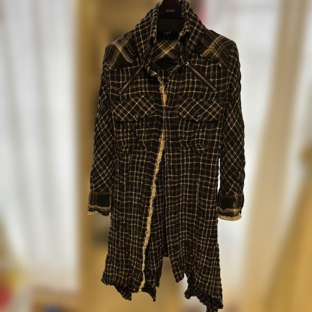 LGB 長袖チェックシャツ 黒と白 楽天市場】オーバーサイズ チェックシャツ ネルチェック 長袖シャツ