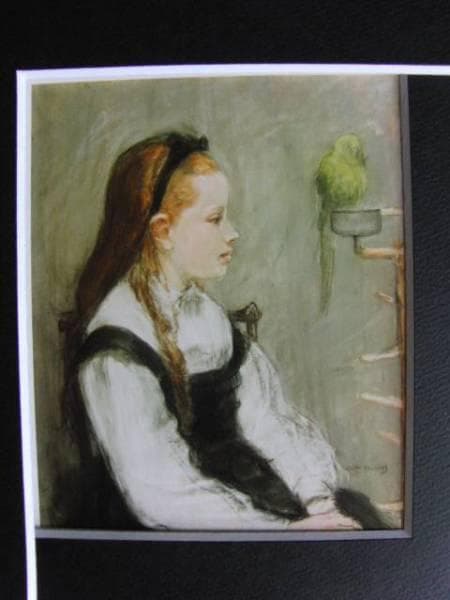 モリゾ・ベルト、M.T.嬢の肖像、希少な画集より、新品高級額装付、状態良好