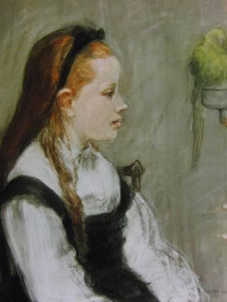 モリゾ・ベルト、M.T.嬢の肖像、希少な画集より、新品高級額装付、状態良好