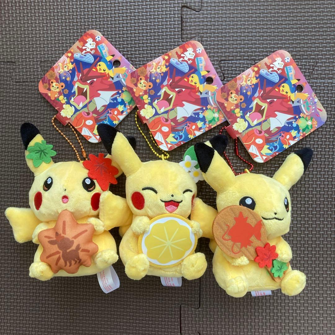 新品】ポケモンセンターヒロシマ ピカチュウぬいぐるみ 5種類 セット