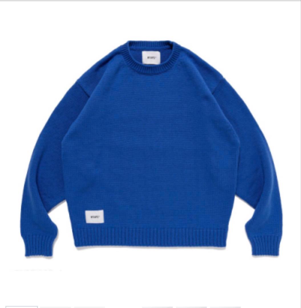 WTAP SIGN SWEATER POLY 2024AW ブルー
