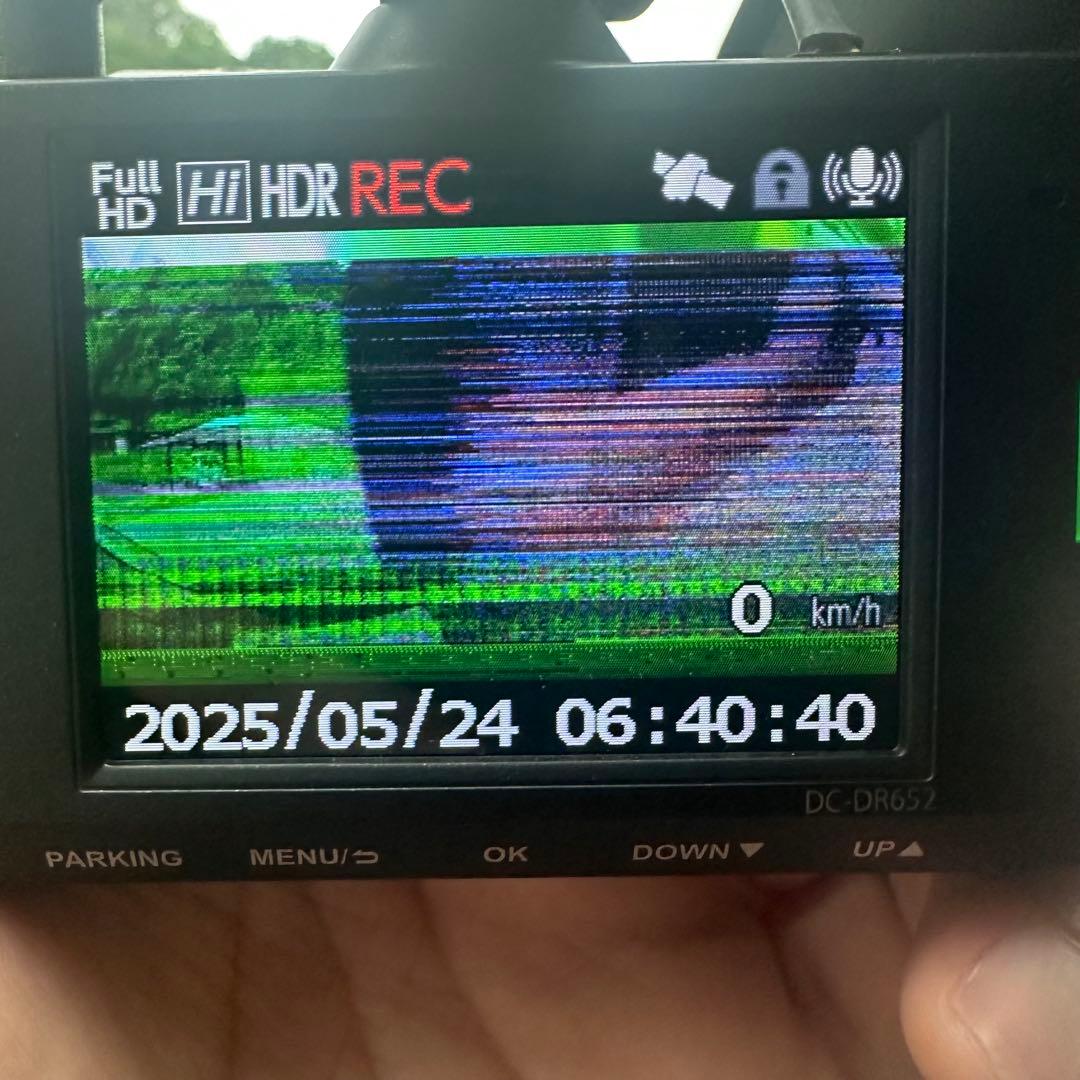 ジャンク品］ドライブレコーダー DC-DR652 リアカメラ付き - メルカリ