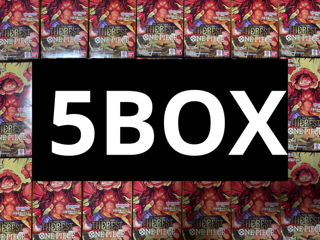 ワンピース　ザベスト　5BOX ONE PIECEカードゲーム プレミアムブースター ONE PIECE CARD THE BEST