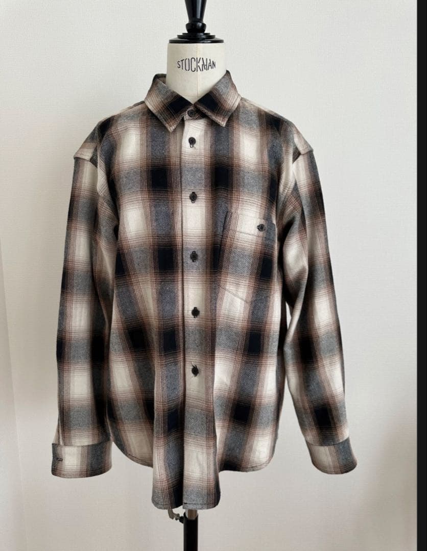 oksoon フランネルチェックシャツ