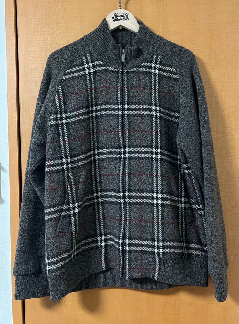 バーバリー　ロンドン　BURBERRY チェック柄 ニット　ジャケット
