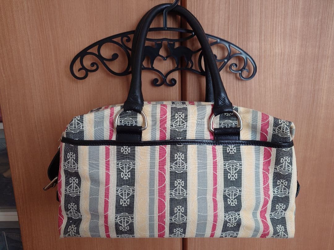 Vivienne Westwood　ストライプ柄ボストンバッグ