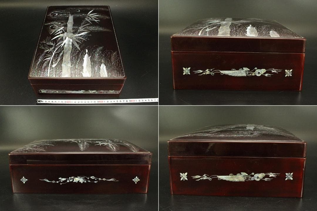 朝鮮 韓国 螺鈿 竹笹 蓋物(A848) - メルカリ