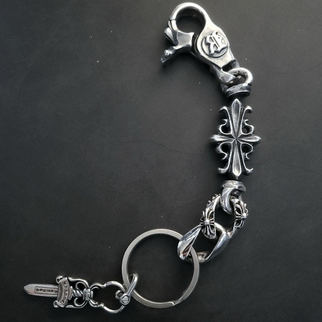 ワンオフカスタム キーチェーン Rebel他シルバー925パーツ連結済 クリップ