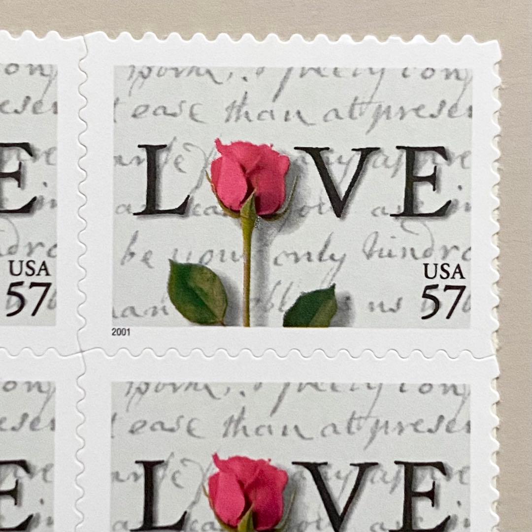 外国切手（アメリカ：LOVE・愛の切手） - メルカリ
