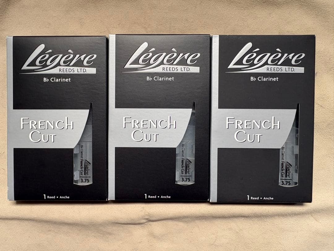 【B♭クラリネット】レジェール　フレンチカット ３.７５　3枚セット
