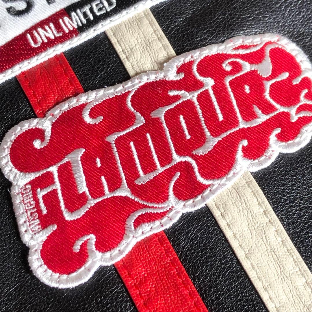 即完売 希少 ヒステリックグラマー レザージャケット 刺繍ロゴ入り