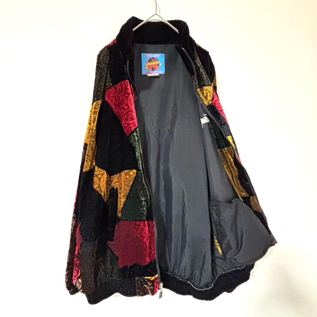 Jackie Vital ヴィンテージ ベロアジャケット フルジップ ペイズリー