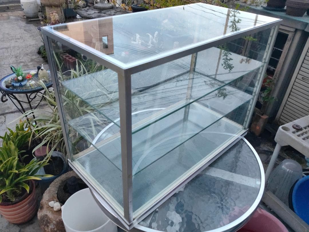 陳列ガラスショーケース☆w600x310x435☆棚板２枚