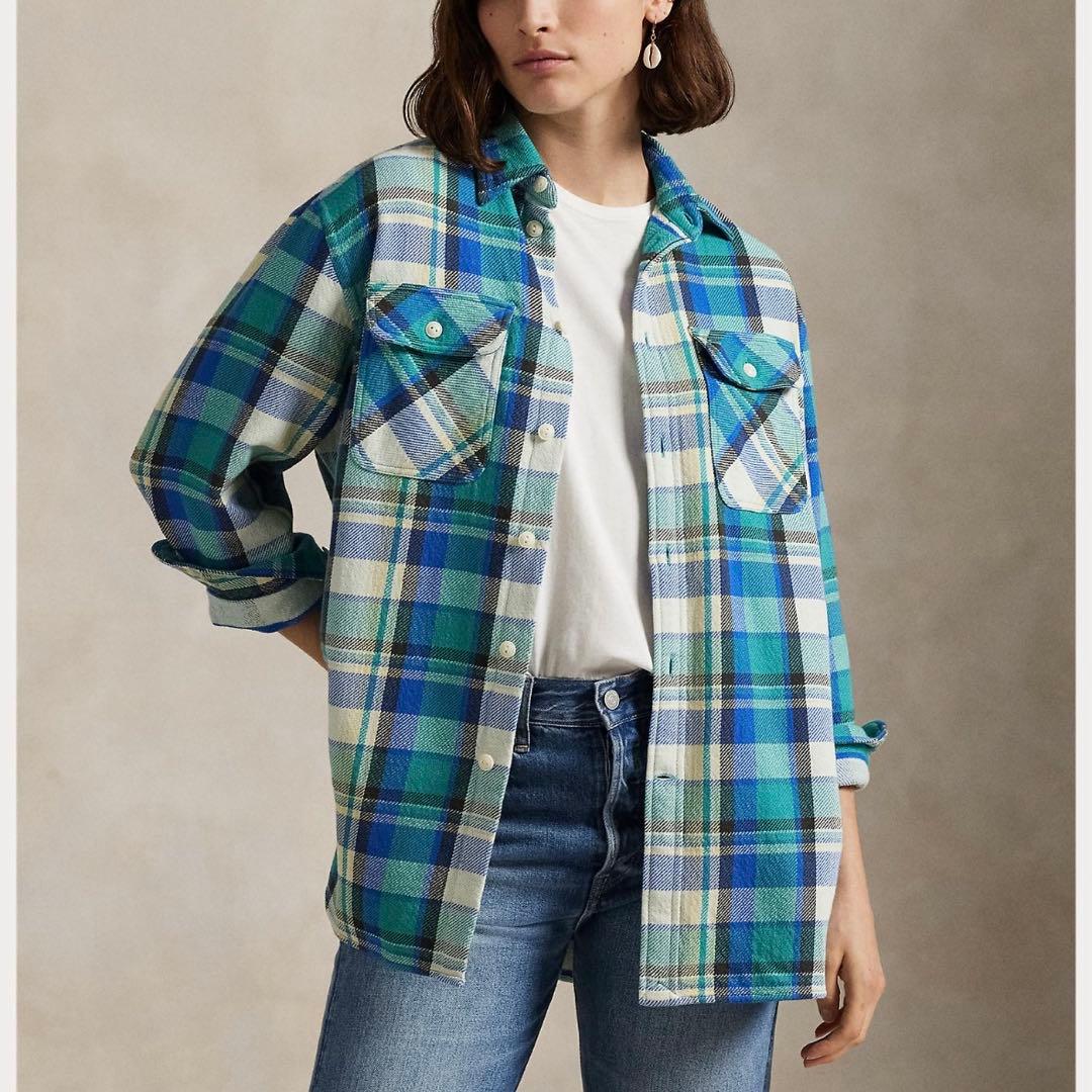 【新品】現行QR ポロバイラルフローレン　フランネルシャツ　Sサイズ