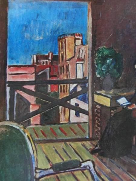 山口　薫、パリーのアトリエにて、限定版、額装用画集より、新品高級額 山口 薫、牛と小鳥、限定版、額装用画集より、新品高級額、額装付