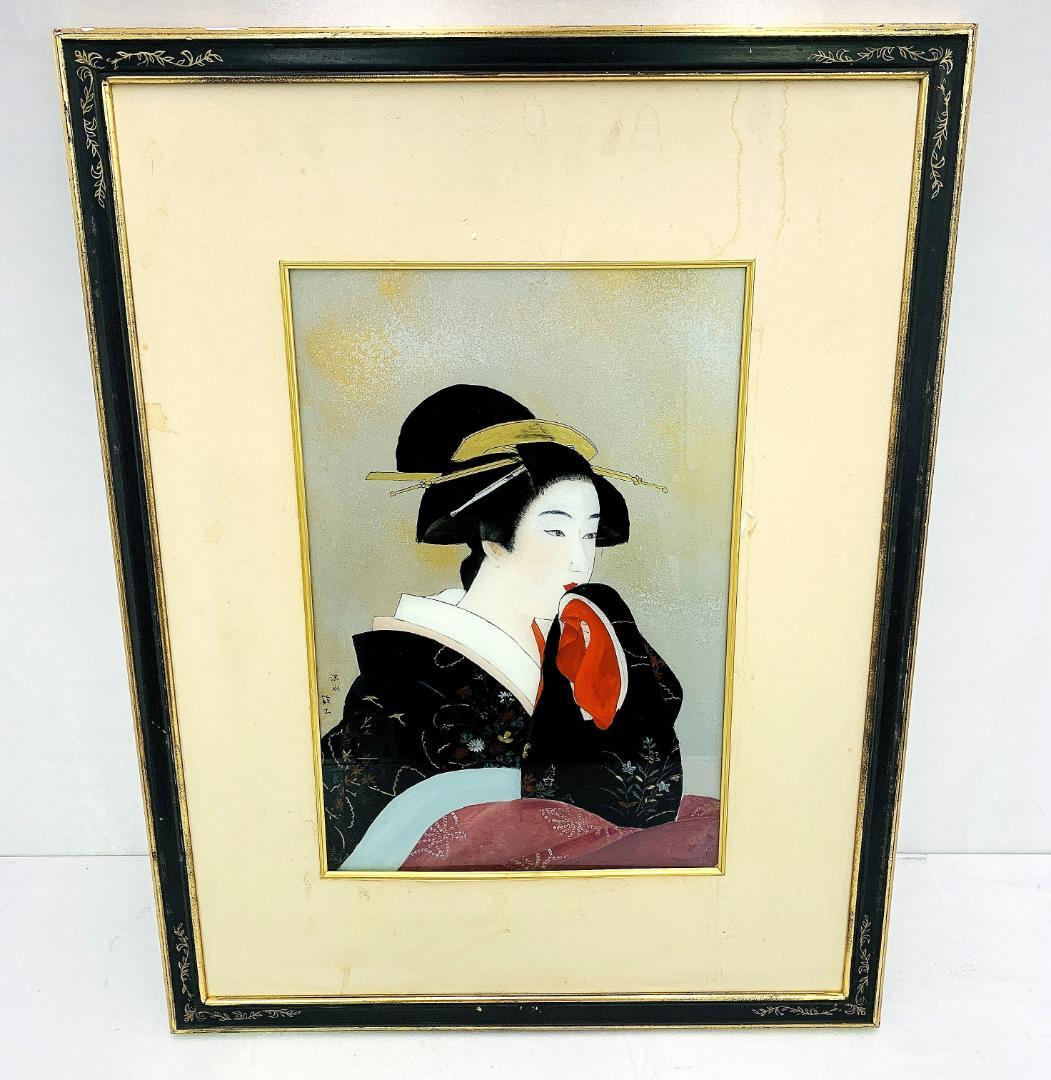 真作保証 伊東深水 日本画 美人画 画寸h39.5×w26cm R8SD22 - メルカリ