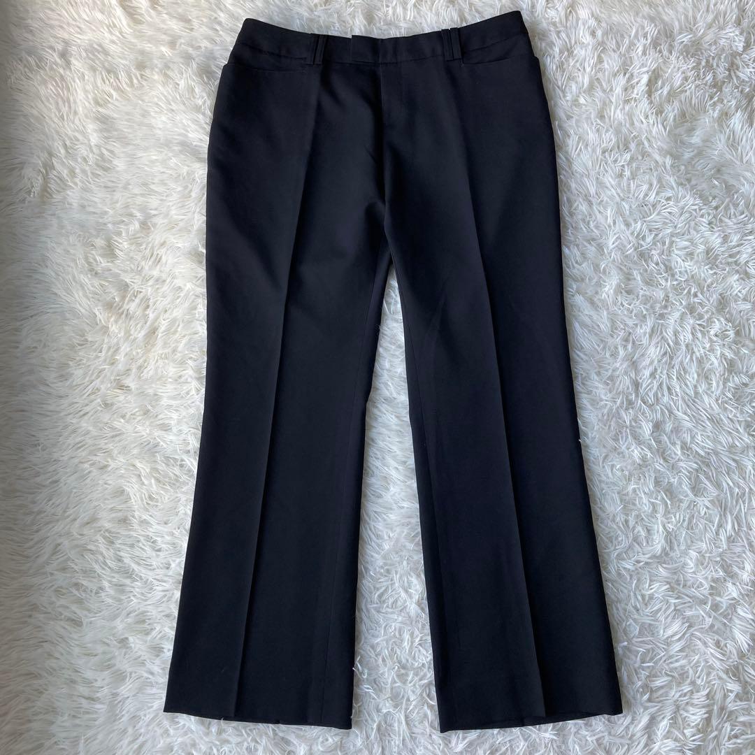 【特大・美品】 n line Precious フレアパンツスーツ 黒 19号