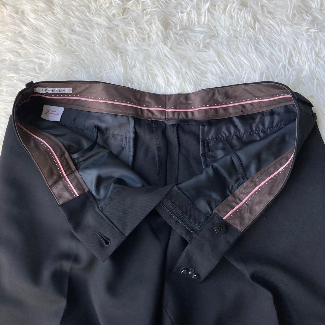 【特大・美品】 n line Precious フレアパンツスーツ 黒 19号