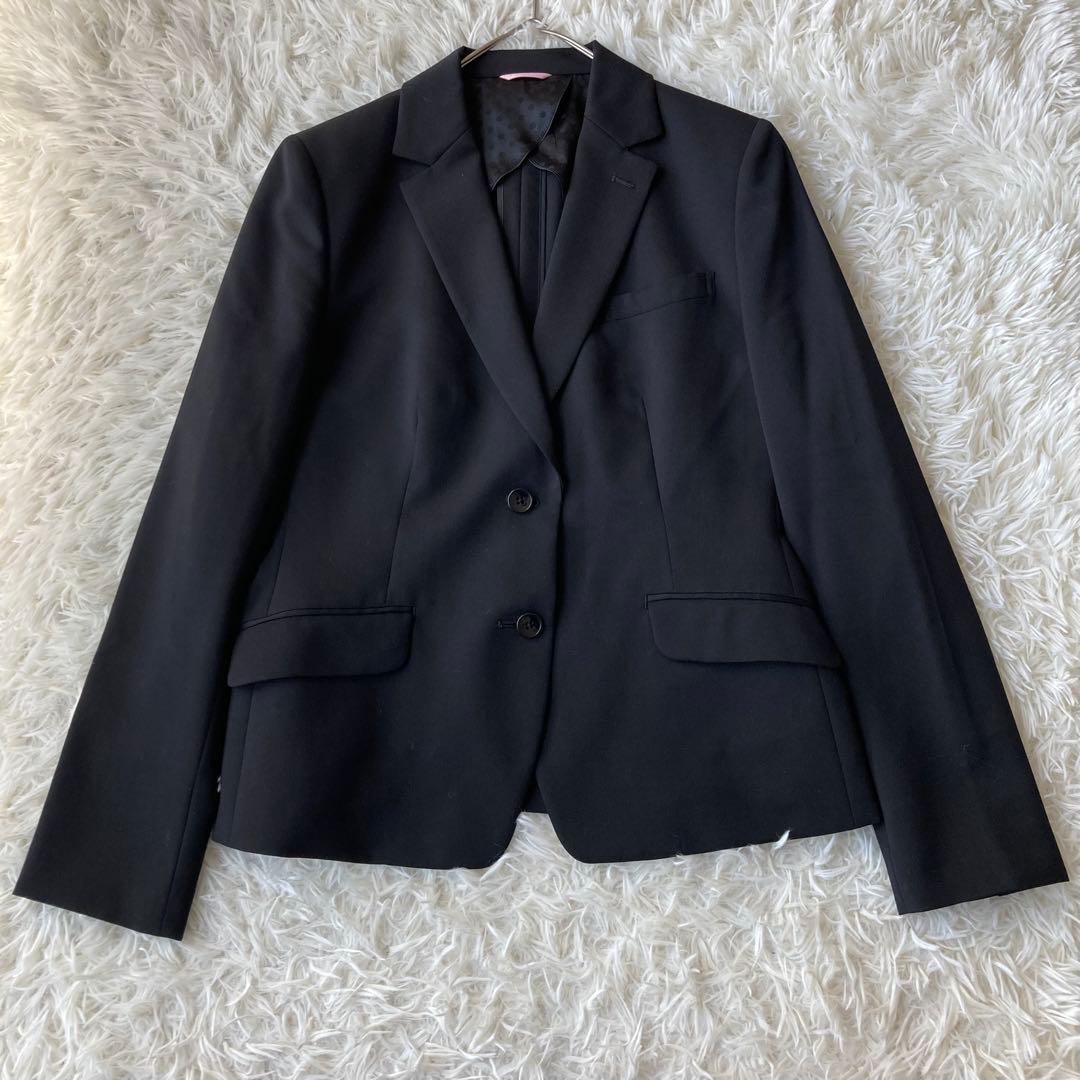 【特大・美品】 n line Precious フレアパンツスーツ 黒 19号