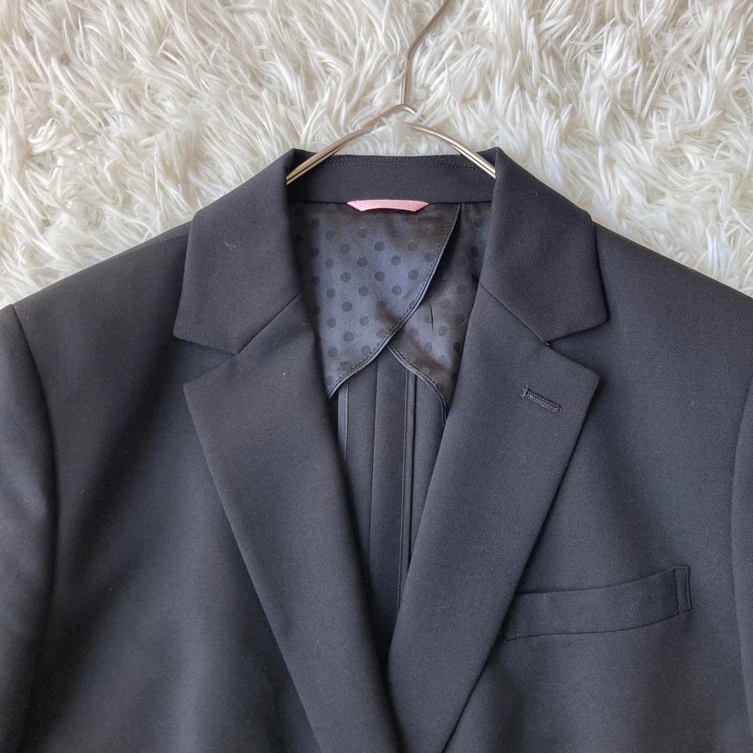 【特大・美品】 n line Precious フレアパンツスーツ 黒 19号