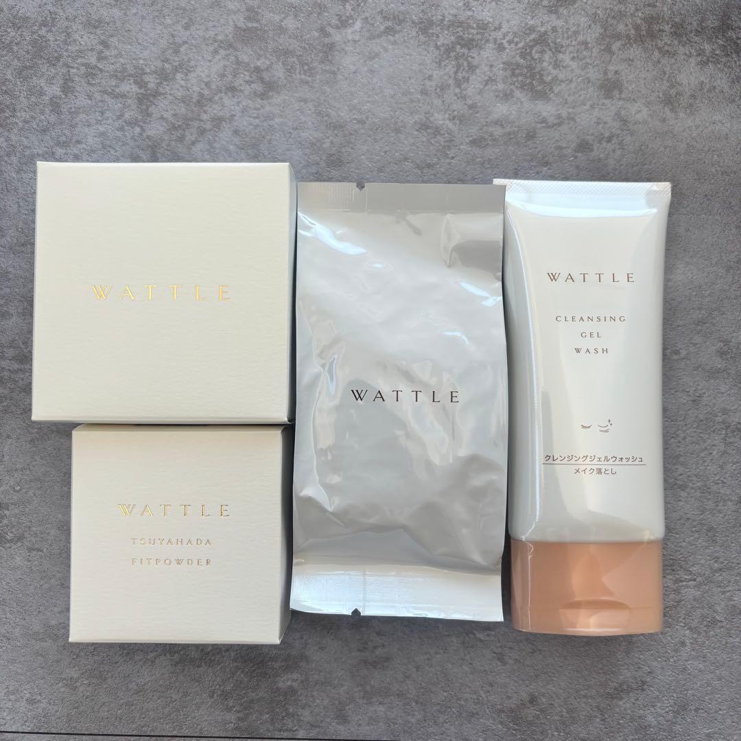 【新品】WATTLE クッションファンデーション パウダー クレンジングジェル