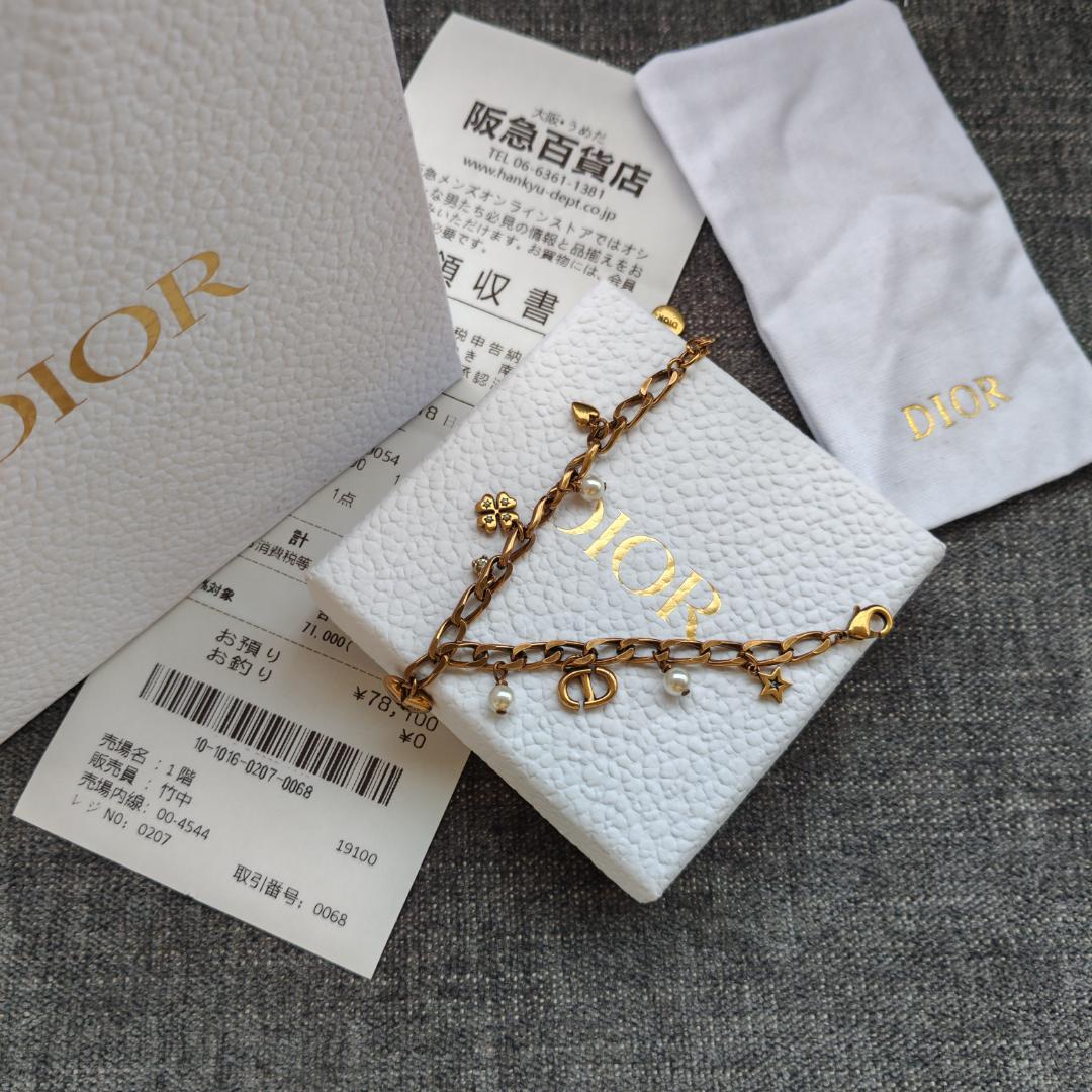 ゴールド ブレスレット ラインストーン ハート