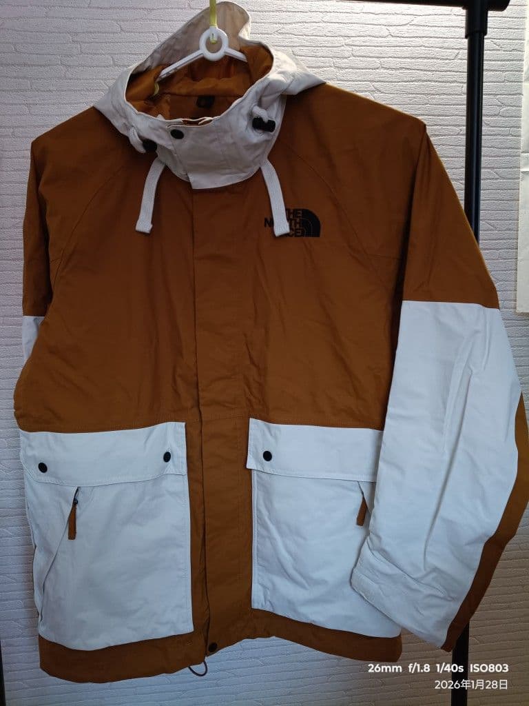 T*様 THE NORTH FACE マウンテンパーカー 茶/白 サイズUS：Ｌ