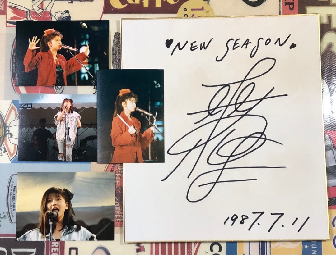 森高千里　直筆サイン色紙　ブロマイド4枚 森高千里 直筆サイン色紙 ブロマイド4枚｜Yahoo!フリマ（旧PayPayフリマ）