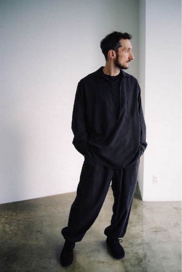 COMOLI 23AW ウールビエラスキッパーシャツ