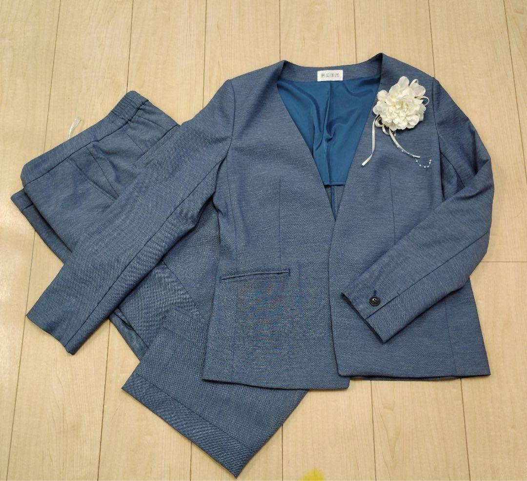 PLST リネンブレンドパンツスーツ PLST(プラステ)公式 | スティックパンツ（リネンブレンド）