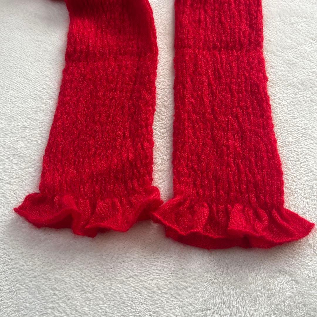 ○未使用品 フェラガモ タートルネック フリル モヘヤ57% ニット