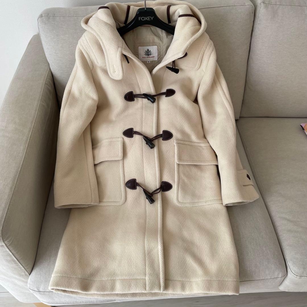 オールドイングランド 定番 クラッシックダッフルコート アイボリー白 S〜M オールドイングランド 定番 クラッシックダッフルコート アイボリー白