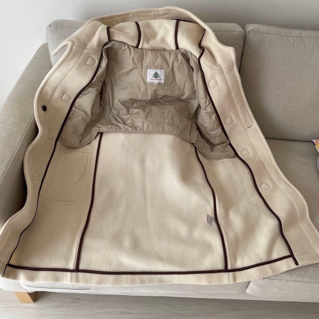 オールドイングランド 定番 クラッシックダッフルコート アイボリー白