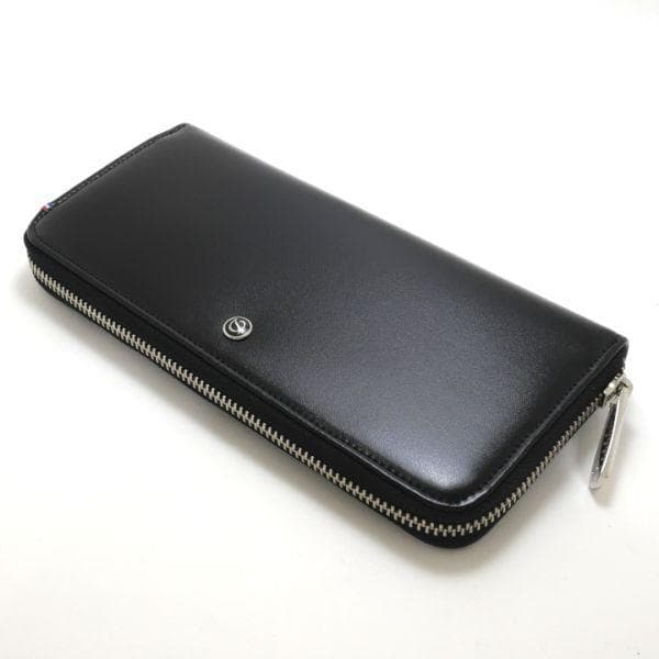 デュポン S.T.Dupont 180044 ラウンドジップ レザー 長財布 黒