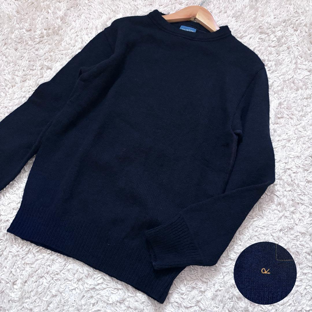 極美品/現行✨45R 葉山ものがたりシェットランド超ガーゼの908クルー ニット