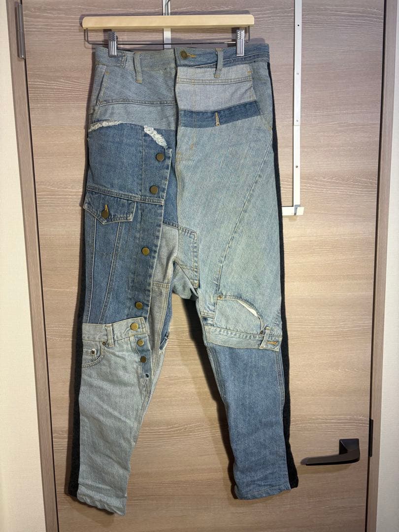 NOZOMI ISHIGURO ノゾミイシグロ デニムパッチワークサルエル - メルカリ