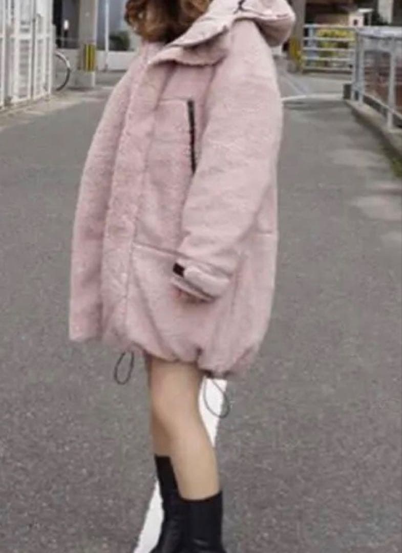 スナイデル SNIDEL 2wayボアコート ダウンコート PINKタグ付き